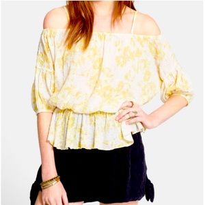 Free People Shades of‎ Cool off the shoulder peplum top